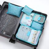 6-Piece Packing Cube Set – Waterproof Polyester, Breathable Mesh & Suitcase Organizer