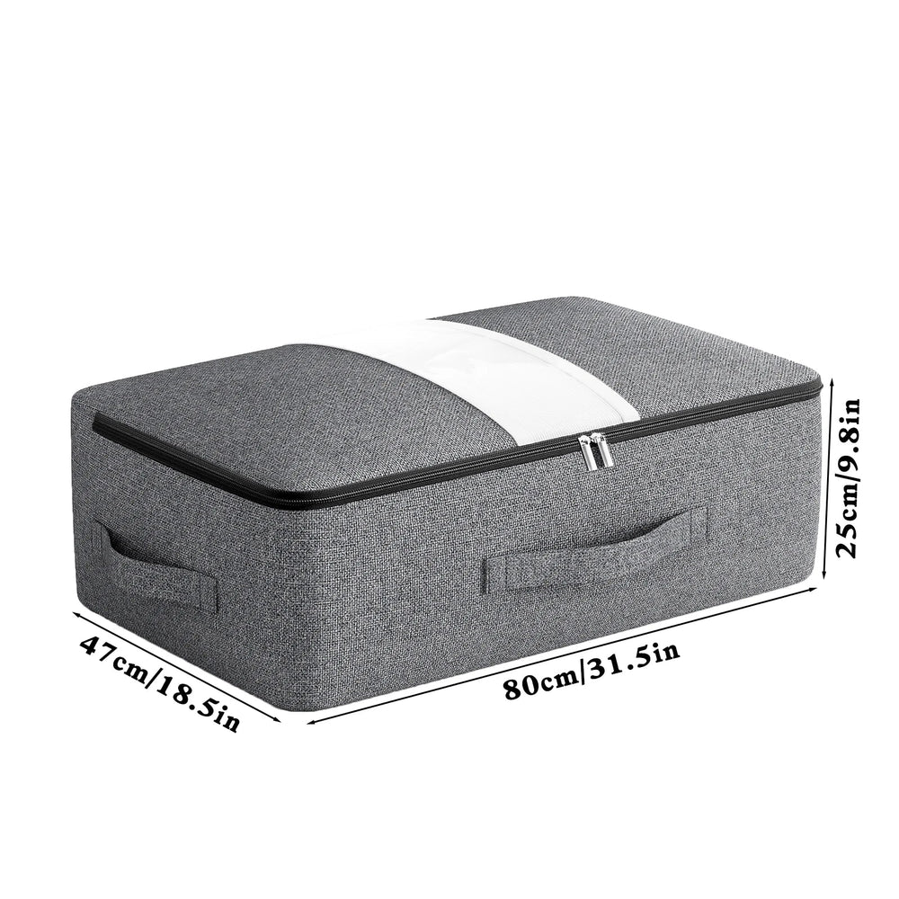 Under-Bed Storage Bag – Clear Window, Metal Zipper & S/M/L/XL Sizes