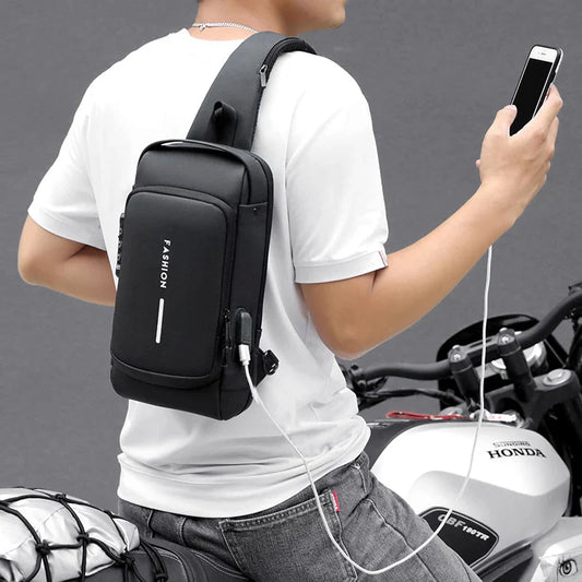 Anti Theft Crossbody Bag – USB Port, Combination Lock & Travel and Everyday Use