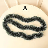 Snow-Flocked Christmas Garland – 2m Frosted Greenery for Indoor and Outdoor