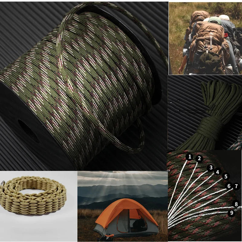 4mm Paracord Utility Rope – 9-Strand Core, 295kg Strength & 50/100m Lengths