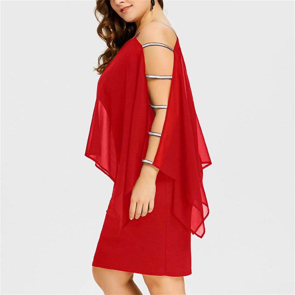 Plus-Size Off-the-Shoulder Lace Swing Dress for Fall - Elegant & Stylish Women's Fashion