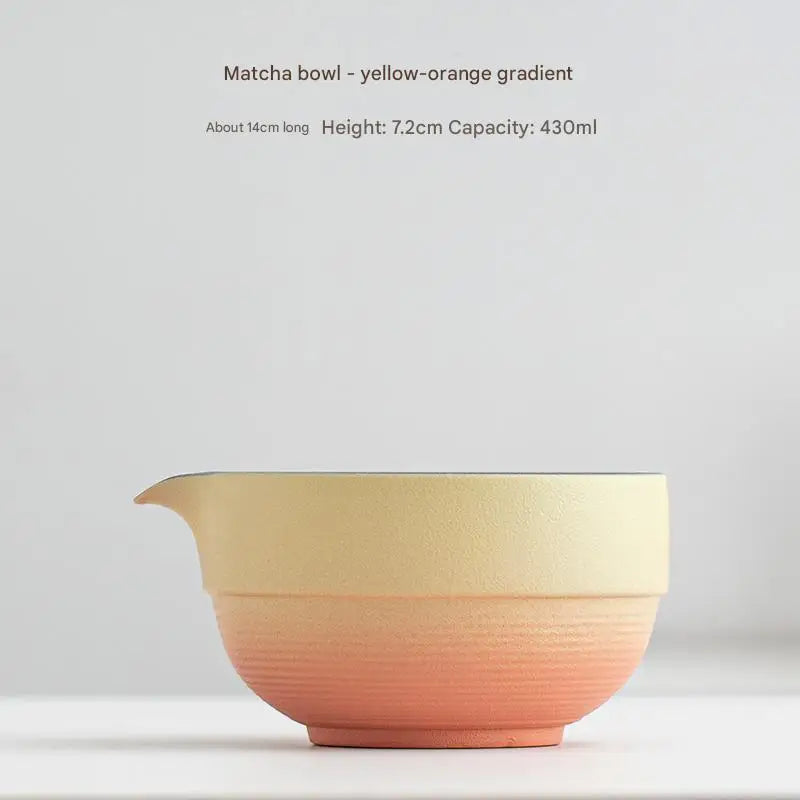 Handcrafted Japanese Matcha Bowl Green Standard Size Ceramic