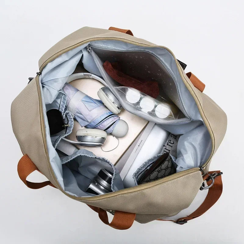 Gym Duffel Bag – Shoe Compartment, Wet-Dry Separation, Water-Repellent 46×28×25cm