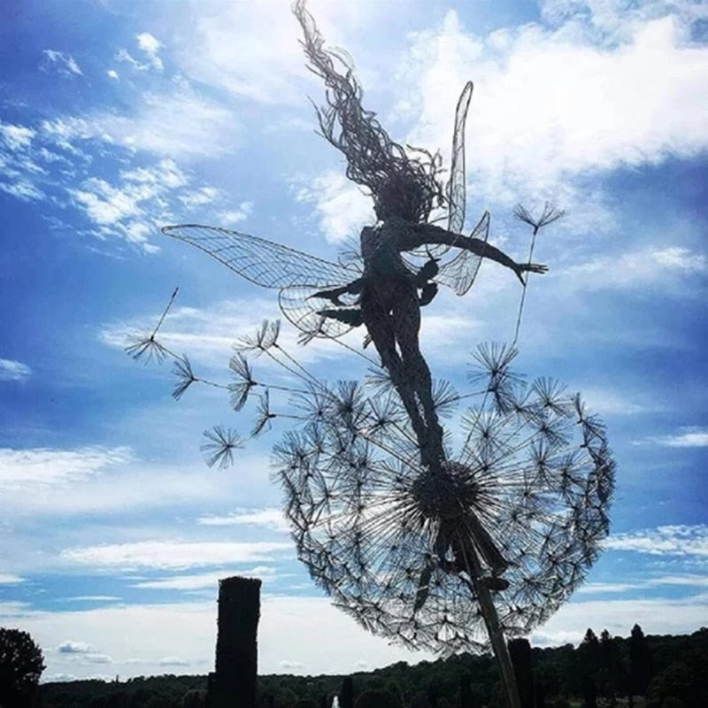 BowLift | Fairy Garden Sculpture | Detailed Metal Decor for Outdoors