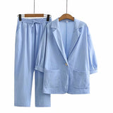 Liv Linen Combo Set - Blue