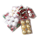 Elegant Snowflake Christmas Bauble Set – Red, White and Gold Ornaments