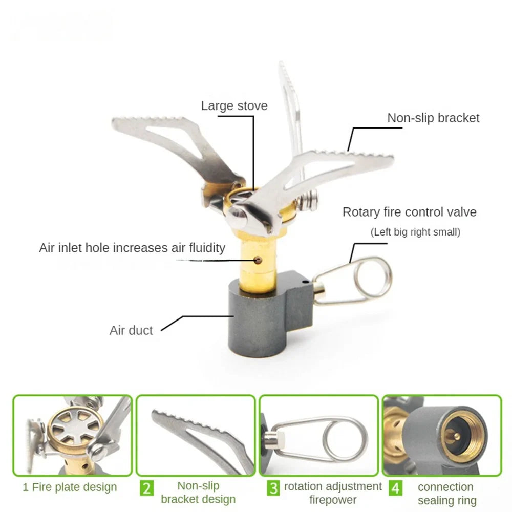 Mini Folding Camping Stove – Ultralight 45g, Backpacking & High Output