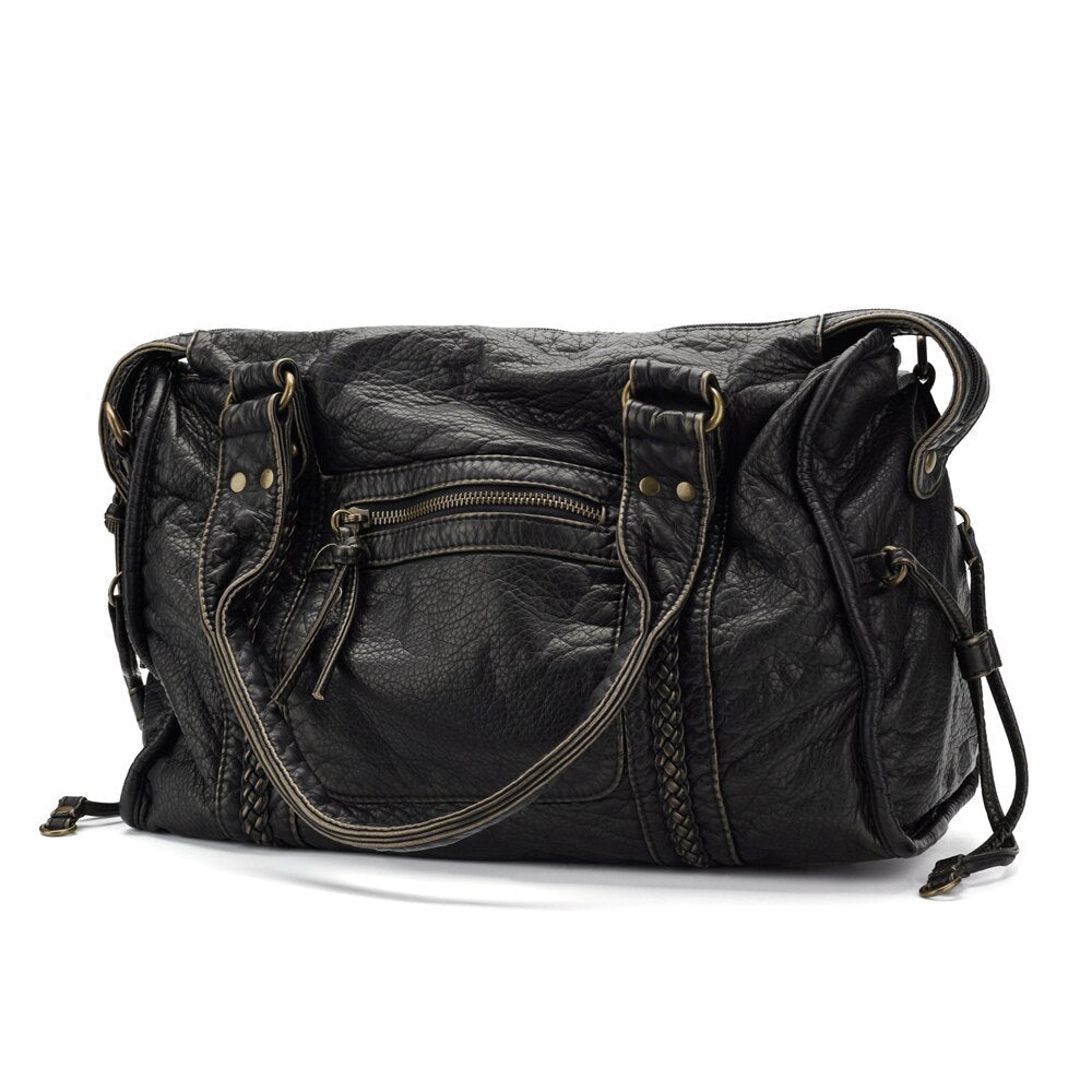 Enhanced Product Title: "Vintage-Waschung PU-Leder Handtasche in Schwarz – Stilvolle Damen-Tasche für Alltag und Abend"

This optimized title includes relevant keywords while maintaining clarity and appeal for potential buyers.