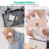 7-Day Pill Organizer – Color-Coded Compartments, Weekday Labels & Travel Size
