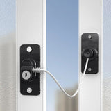 Child-Safe Window Lock – 3-Digit Combination, No-Drill Adhesive & Steel Cable
