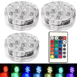 Submersible LED Pool Lights – IP68 Waterproof, 16 RGB Colors, Remote, 3-Pack