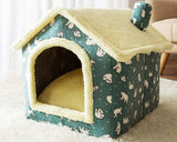 Weiches Tierhaus-Bett für Katzen und kleine Hunde – Gemütliches Schlafhäuschen mit Kuschelfunktion