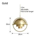 Modern Nordic Pendant Light | Sculptural Metal Suspension Lamp