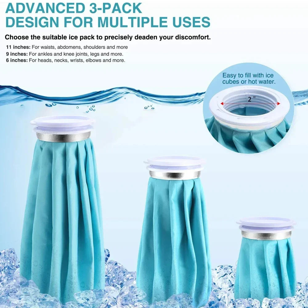 Reusable Ice Pack – Leak-Proof, Hot & Cold Therapy (15/23/28cm)