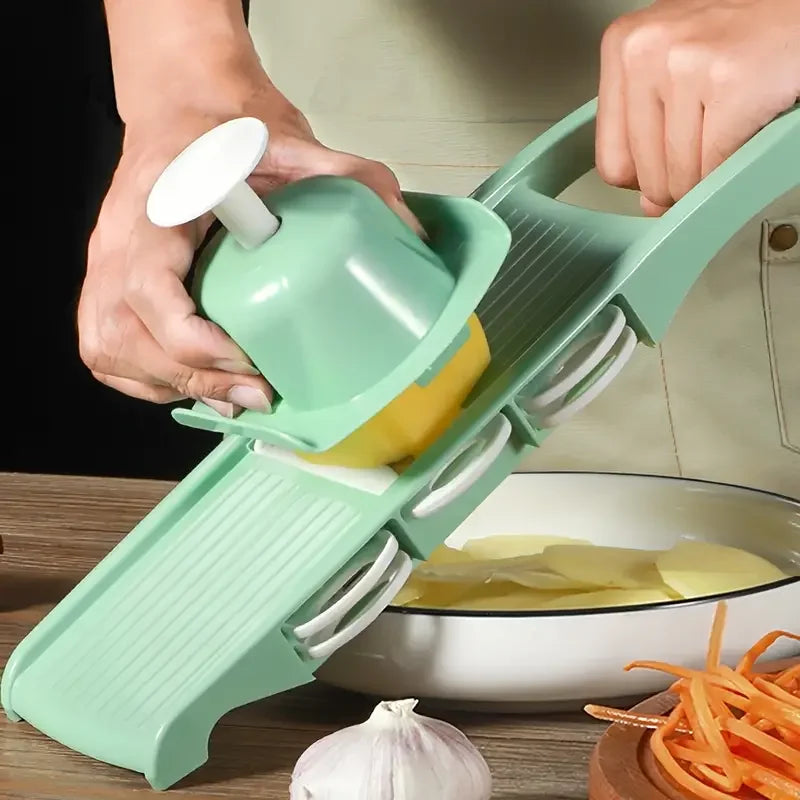 Multifunctional Vegetable Slicer – Stainless Steel Blades, Julienne & Ergonomic Grip
