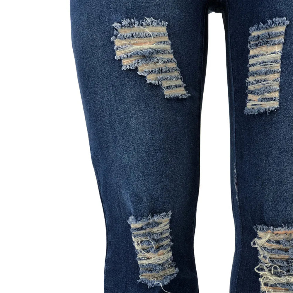 Plus-Size Stretch Flared Jeans for Women - Comfortable & Stylish Denim Trousers