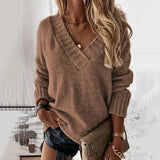 Optimized Product Title: "Jane Gemütlicher V-Ausschnitt Pullover für Damen - Bequemer Strickpullover in Hochwertiger Qualität" 

This title includes relevant keywords while enhancing clarity and appeal for potential customers.