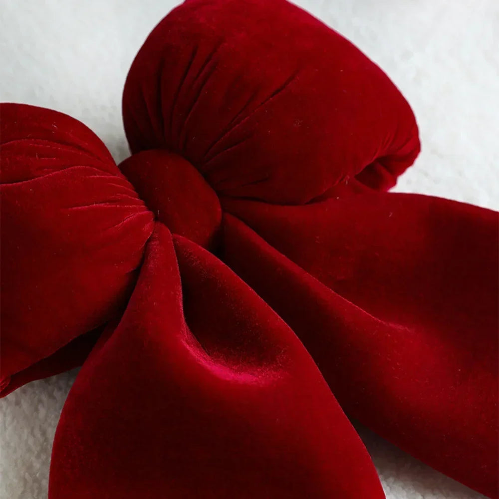 Red Velvet Christmas Ribbon – Elegant Wired Ribbon for Tree and Gifts