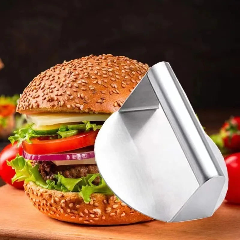 Stainless Steel Smash Burger Press – Round, Ergonomic Handle & Heat-Resistant