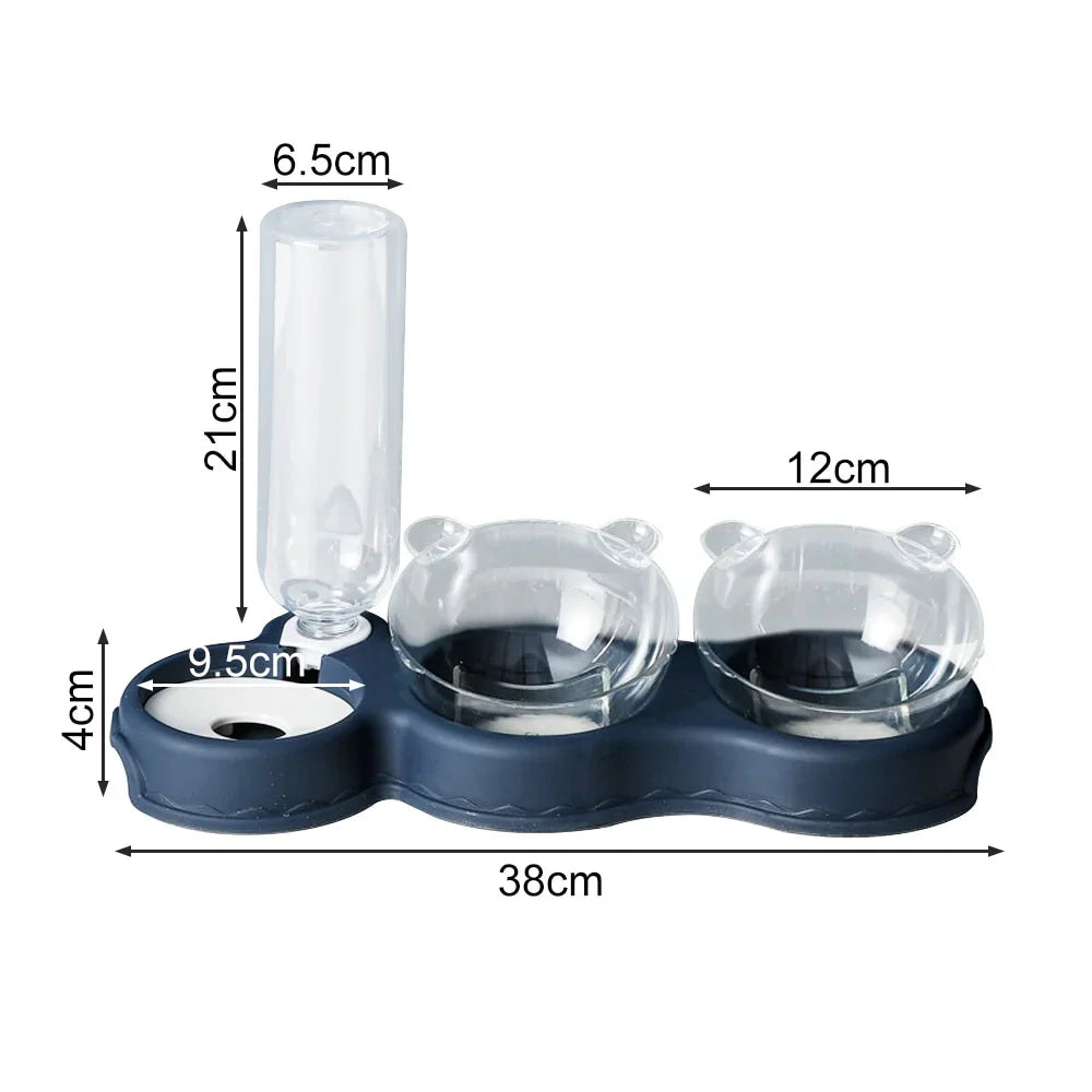 Enhanced Product Title: **3-in-1 Futternapf-Set mit Automatischem Wasserspender für Hunde und Katzen – Futterschüssel, Wassernapf und Futterstation in Einem** 

This title includes relevant keywords and phrases that can help improve visibility on Google S