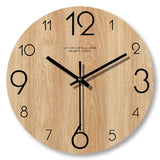Wood-Look Wall Clock – Silent Quartz Movement, 30cm Diameter & Scandinavian Design