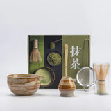 Ceramic Matcha Set 5-Piece Natural Size One Non-Toxic Whisk Bowl Scoop Sifter