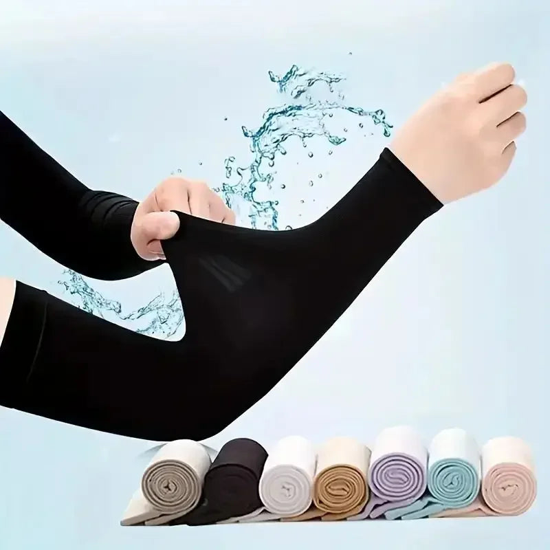 Unisex Cooling Arm Sleeves – UPF 50+ UV Protection, Ice Silk & Breathable Stretch