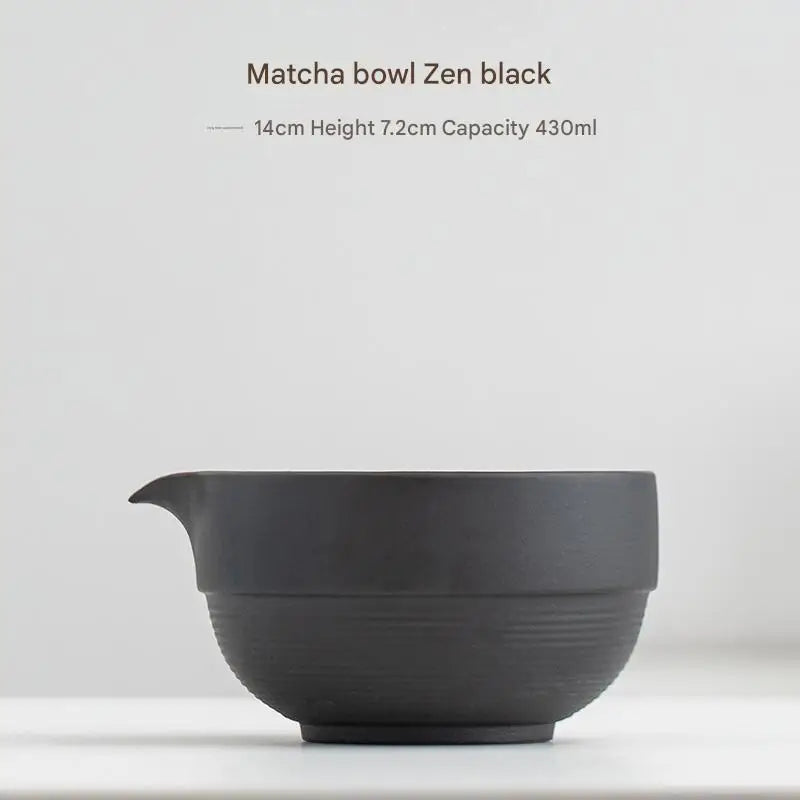 Handcrafted Japanese Matcha Bowl Green Standard Size Ceramic