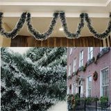 Snow-Flocked Christmas Garland – 2m Frosted Greenery for Indoor and Outdoor