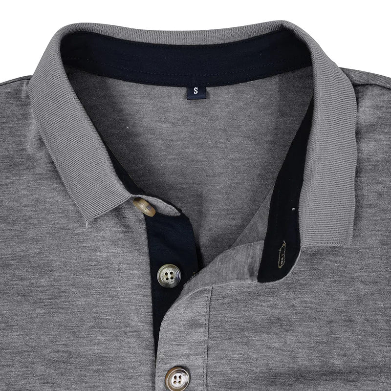 Matteo Men's Long-Sleeve Polo - Breathable & Versatile