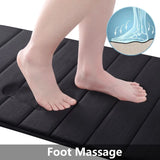 Memory Foam Bath Mat – Non-Slip PVC Backing, Water-Absorbent & 3D Striped Design