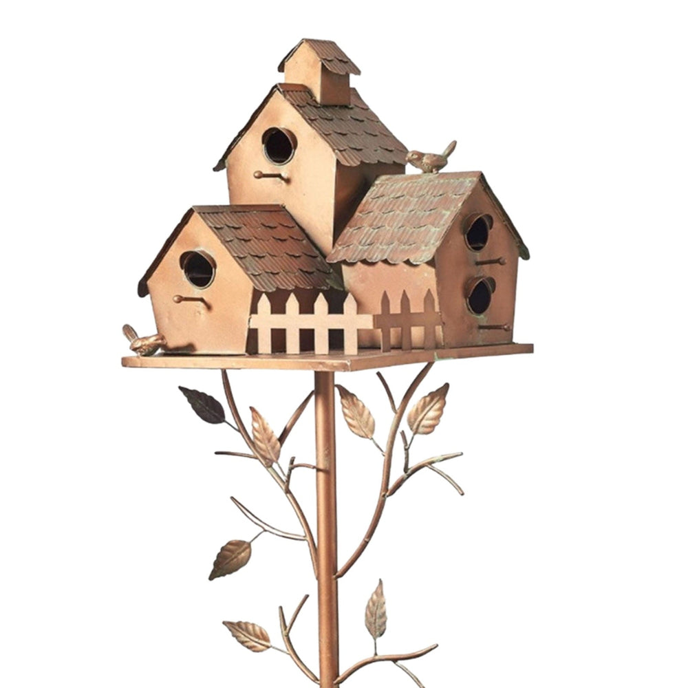 BowLift | Metal Art Birdhouse on Garden Stake - FeatherNest