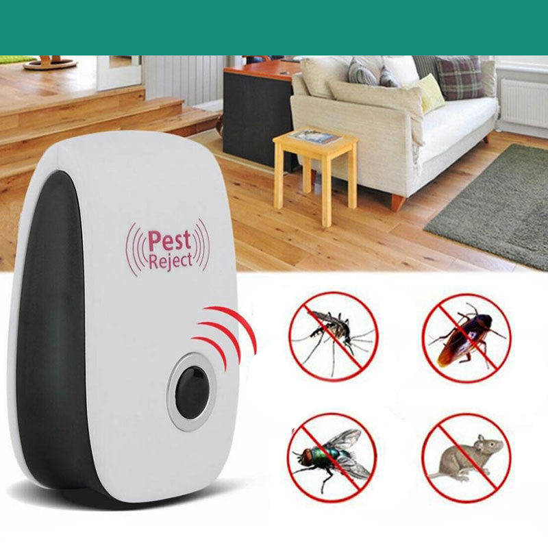 Ultrasonic Pest Repeller – 10–75 m² Coverage, Plug-In & Chemical-Free