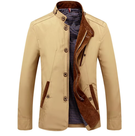 Michele Men's Winter Jacket with Stand-Up Collar - Stylish & Warm Outerwear for Cold Weather