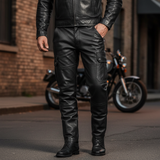 Slim Motorcycle Leather Pants - Daryl
