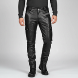 Slim Motorcycle Leather Pants - Daryl