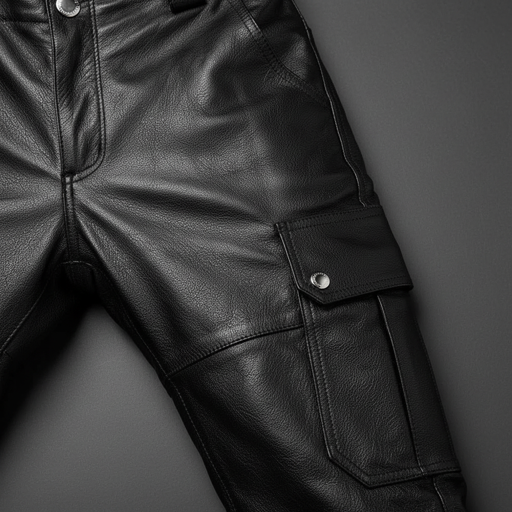 Slim Motorcycle Leather Pants - Daryl