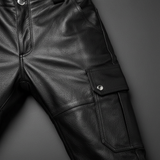 Slim Motorcycle Leather Pants - Daryl