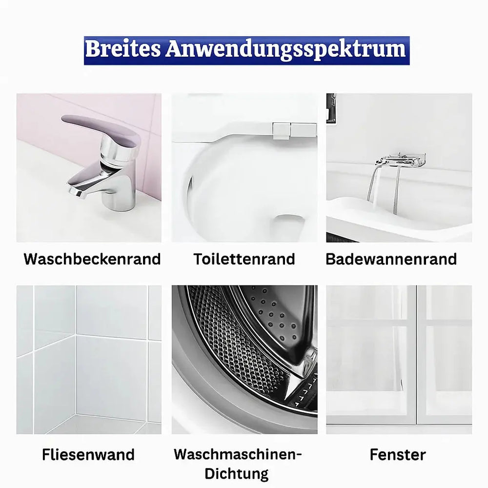 Schimmelentferner-Gel mit Bürste – Effektive Tiefenreinigung ohne Schrubben, 100 ml | Schimmelbekämpfung für Badezimmer & Küche