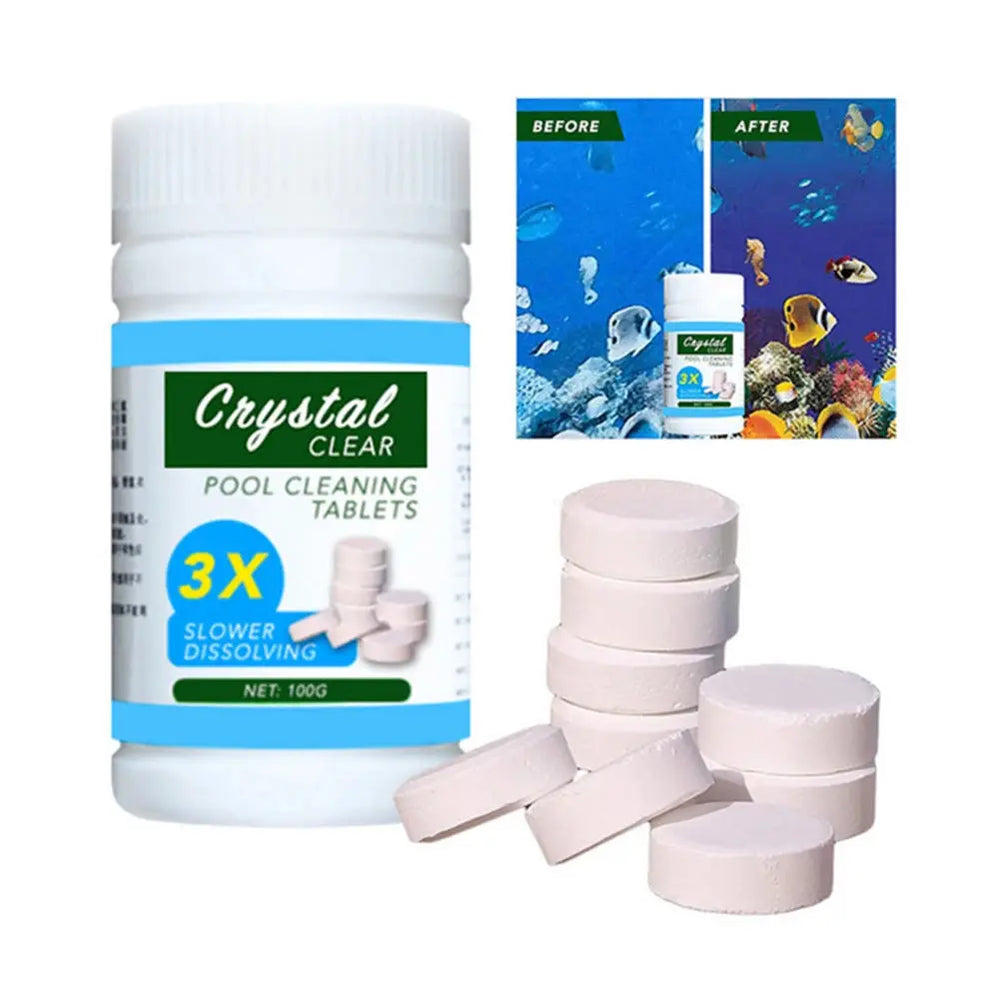 Fast-Dissolving Pool Cleaning Tablets – Chlorine, Up to 10,000L & 100-Pack