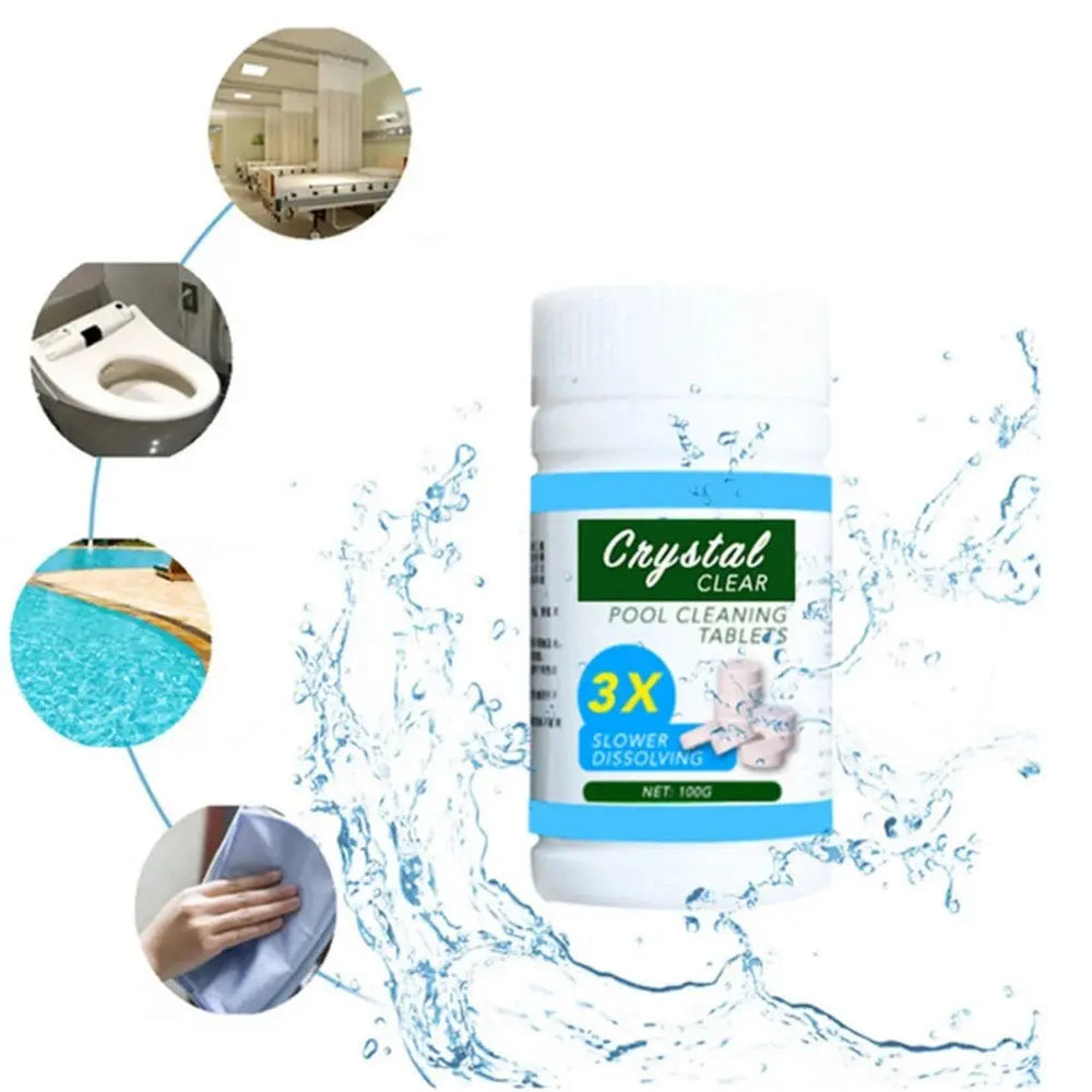 Fast-Dissolving Pool Cleaning Tablets – Chlorine, Up to 10,000L & 100-Pack