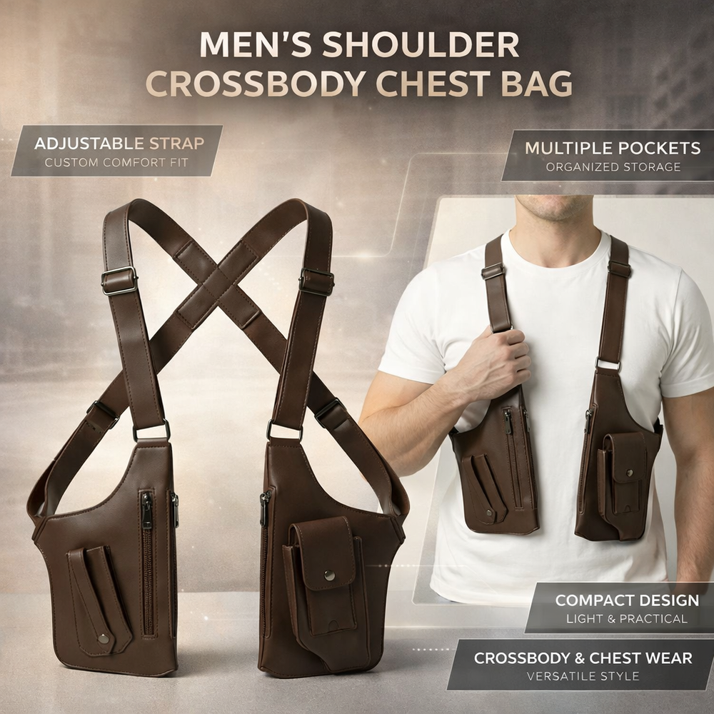 Herren Schultertasche Crossbody mit verstellbarem Riemen