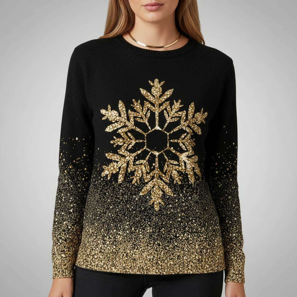 Black Sweater with Design - Rebecca