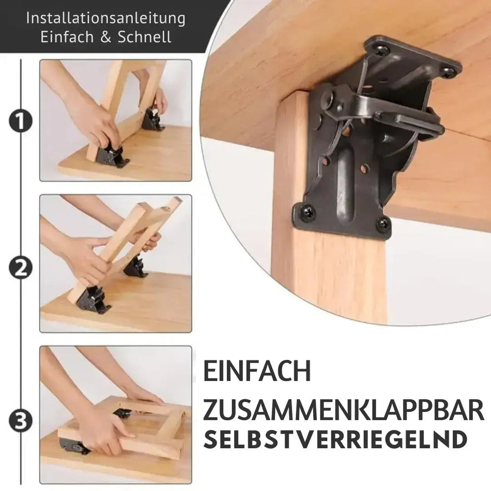 Enhanced Product Title: "90-Degree Self-Locking Folding Hinge for Furniture - Durable and Easy to Install" 

This title includes relevant keywords while providing additional details that may attract potential buyers.