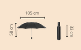 Inverted Reverse Umbrella – 360° Reflective Stripes, UPF 50+ & Automatic Open/Close