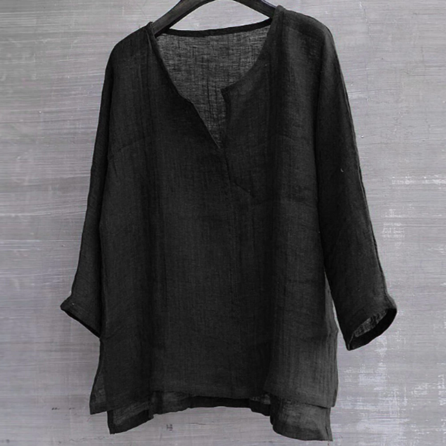 Lino Linen Blouse - Black