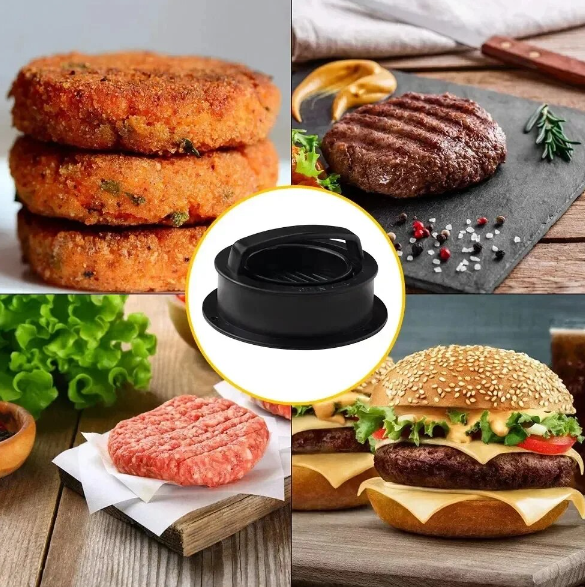 Burgerpresse mit Drehverschluss – Perfekte, Gleichmäßige Patties in Sekundenschnelle | Ideal für Grillliebhaber