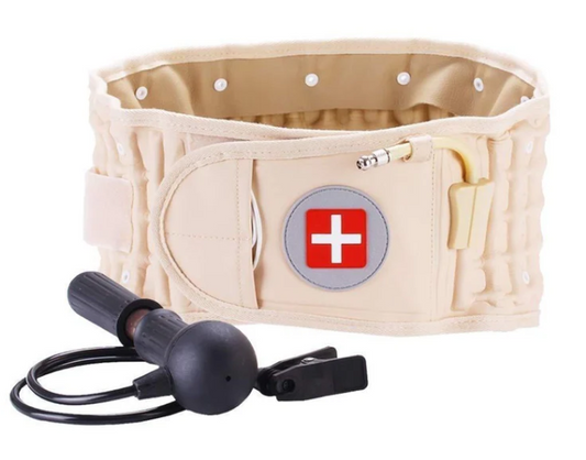Inflatable Back Support Belt – Air Pump Compression, Breathable & Adjustable Lumbar Support