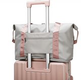 Foldable Travel Duffel Bag – Wet Compartment, 20-35L Capacity & Trolley Strap